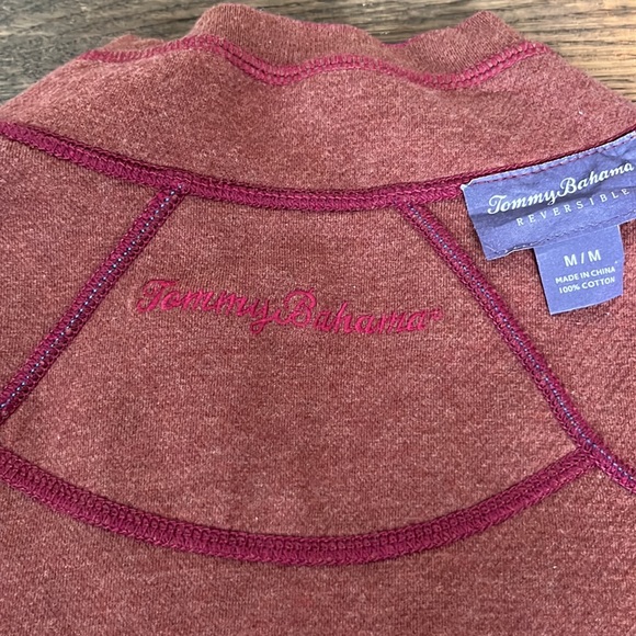 Tommy Bahama Mens Reversible 1/4 Zip Pullover - Picture 5 of 8